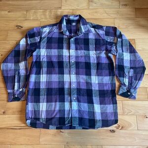 Dickies Purple Plaid Snap Button Shirt